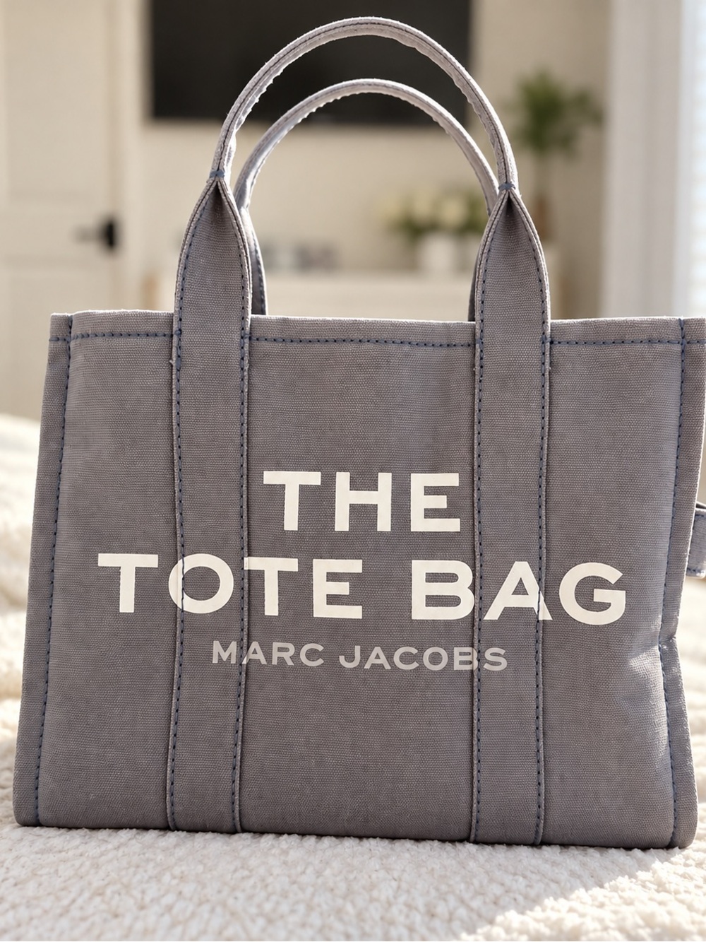 Marc Jacobs The Tote Bag Blue Canvas
